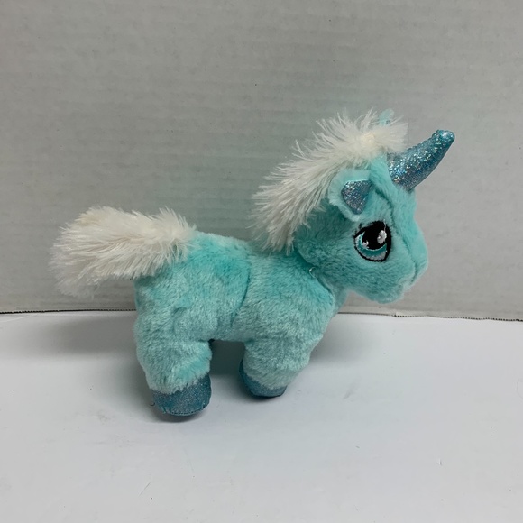 Dan Dee Collectors Choice Blue Plush Unicorn Stuffed Animal Toy 7 in x 7 in Tall - Picture 2 of 4